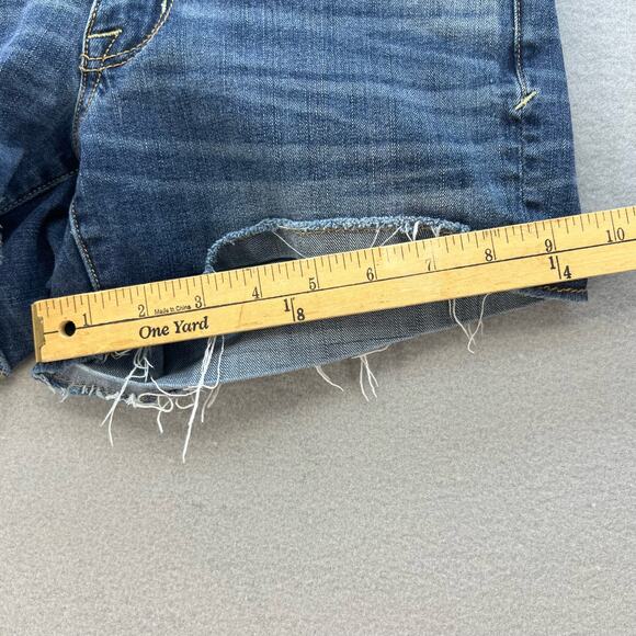 American Eagle Women's Denim Shortie Shorts Size 6 Super Stretch Summer Basics - Picture 6 of 15
